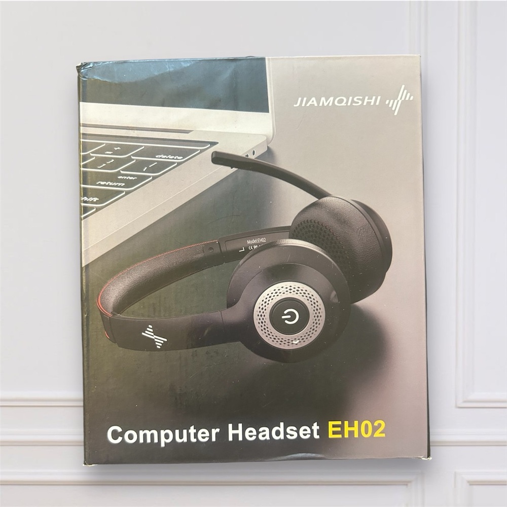 Source Unknown EH02 Black Computer Headset with Silver Accents